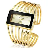 Spangenuhr Damen - Stilvolle Damenuhr Gold | Uhr Damen | Damen Uhren | Damenuhren | Damenarmbanduhren | Damenuhr Gold | Uhr Gold Damen | Goldene Uhr Damen | Uhr Damen Gold | Damen Uhr Gold (Gold-Gold)