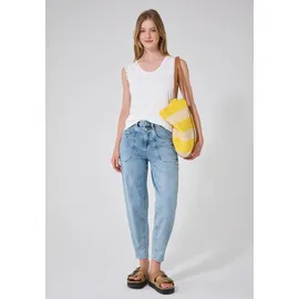 street one studio Barrel Leg Jeans, im Loose Fit Light Blue random wash), 27 - 27W / 28L