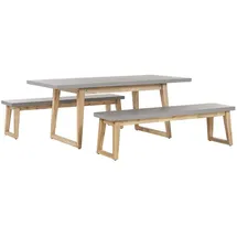 Beliani Gartenmöbel Set 6-tlg. Grau