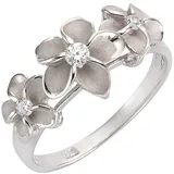 FIRETTI Fingerring »Schmuck Geschenk Silber 925 Silberring Blume/Blüte«, mit Zirkonia (synth.) Firetti silberfarben + kristallweiß