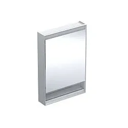 Geberit One Spiegelschrank 505831001 60x90x15cm, mit Nische, 1 Tür, Anschlag rechts, Aluminium eloxiert