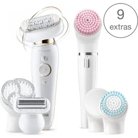 Braun Silk-épil 9 Flex 9100 Beauty Set + FaceSpa weiß/gold