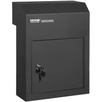 Vevor Mauerdurchwurf Briefkasten Schwarz