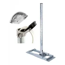 PremiumX DELUXE X130-48 Dachsparrenhalter 130 cm Mast Ø 48 mm SAT Dach-Sparren-Halterung inkl. ALU-Mastkappe mit Kabel-Durchführung