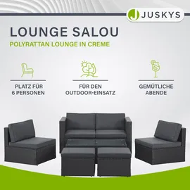 Juskys Salou Lounge-Set Schwarz