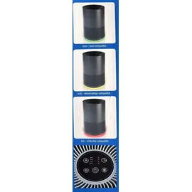 Quigg Luftreiniger EPA-Filter und Aktivkohlefilter Lufterfrischer 30W Sensor (Weiß)