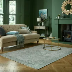 Kadima Design Vielseitiger Vintage Teppich `Coquet Tara`. Farbe: Grün, 200x290 cm
