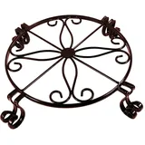 ibasenice Metall Pflanzenständer Blumenhalter Für Drinnen Und Draußen Gartendekoration Stabiles Blumenregal Mit Vier Stützpunkten Bronzefarben Wetterfest Für Topfpflanzen Und Bonsai