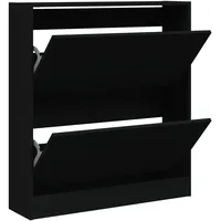 VidaXL Schuhschrank Schwarz 80x21x87,5 cm Holzwerkstoff