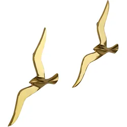 Wanddekoobjekt HEINE HOME, gold (goldfarben), B:36cm H:14cm, Wanddekoobjekte