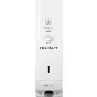 CWS ParadiseLine Desinfektionsmittelspender Disinfect Non touch, mit Panel weiß | 1 Stück