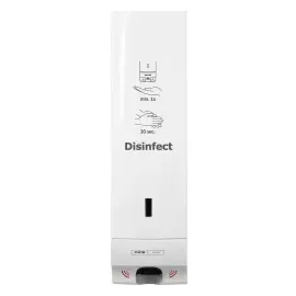 CWS ParadiseLine Desinfektionsmittelspender Disinfect Non touch, mit Panel weiß | 1 Stück