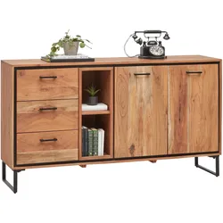 Sideboard Shiva Schwarz/Akaziefarben