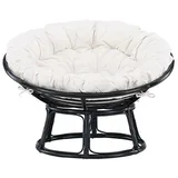 VCM Loungesessel 115 x 101 cm Schwarz