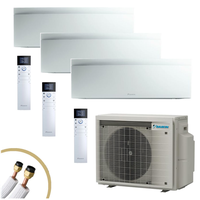 DAIKIN Emura3 Klima FTXJ50AW + 2xFTXJ25AW | 5,0/2x2,5 kW | 3x3m Leitung