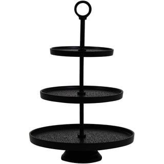 Light & Living Etagere 3 Schichten Lutek - Schwarz - Ø32 x 48 cm