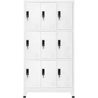 VidaXL Schließfachschrank Weiß 90x45x180 cm Stahl