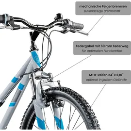 Galano GA20 24" RH 30 cm grau/blau 21-Gang V-Brakes