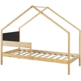 [en.casa] Kinderbett Sodankylä 90 x 200 cm Kiefer massiv natur beige