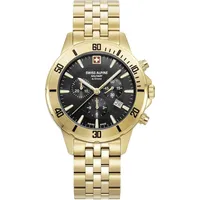 Swiss Alpine Military Herren Uhr Analog Quarz Chronograph 7024.9117SAM