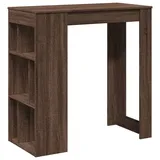 vidaXL Bartisch mit Regal Braun Eiche 102x50x103,5 cm Holzwerkstoff