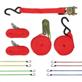 WALTER WERKZEUGE Walter Halte- & Spanngurt 12tlg. Set Gepäckspanner Sicherung Gurt Ratschengurt