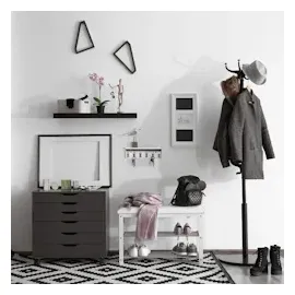 Relaxdays Schlüsselbrett, Silber