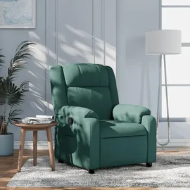 vidaXL Relaxsessel Dunkelgrün Stoff 95 x 99 x 95 cm Grün mit Liegeposition