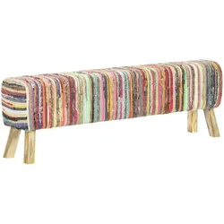 vidaXL Bank 160 cm Mehrfarbig Chindi-Stoff