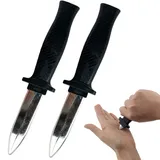 QEDBOJE Verschwindete Trickmesser Einziehbare Klinge Gefälschte Theatermasser Zaubermesser Kunststoff Scherzartikel Zaubertrick Requisiten für Kinder Erwachsene Aprilscherz Klassisch Stil 2PCS