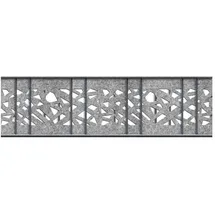 zaunzu Sichtschutz Design Vlies Graphic für Doppelstabmatten Hellgrau 2,6m