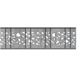zaunzu Sichtschutz Design Vlies Graphic für Doppelstabmatten Hellgrau 2,6m