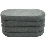 Mobili Rebecca Fusshocker, Grau, Textil, 38x38x76 cm Wohnzimmer, Hocker, Sitzhocker