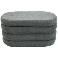 Mobili Rebecca Fusshocker, Grau, Textil, 38x38x76 cm Wohnzimmer, Hocker, Sitzhocker