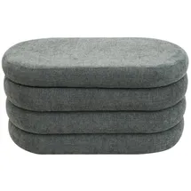 Mobili Rebecca Fusshocker, Grau, Textil, 38x38x76 cm Wohnzimmer, Hocker, Sitzhocker