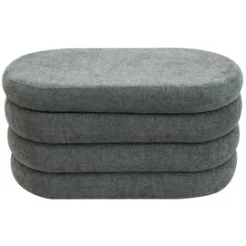 Mobili Rebecca Fusshocker, Grau, Textil, 38x38x76 cm Wohnzimmer, Hocker, Sitzhocker