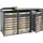 MCW XL 3er/6er-Mülltonnenverkleidung MCW-J81, Mülltonnenbox, Metall 95kg anthrazit ~ gold