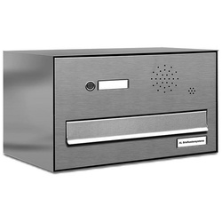 AL BRIEFKASTENSYSTEME Briefkasten »Premium«, (BxH): 38.5 x 23cm, Anzahl Schlitze: 1, Zaunmontage - silberfarben