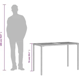 vidaXL Gartentisch 115 x 54 x 74 cm Grau