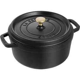 Staub Cocotte 22 cm rund schwarz