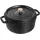 Staub Cocotte 22 cm rund schwarz