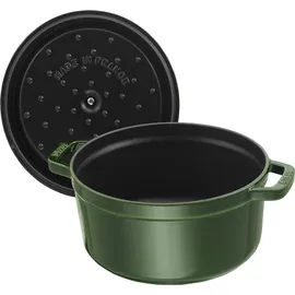 Staub Cocotte 28 cm rund basilikumgrün