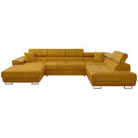 Mirjan24 Eckcouch 7-Sitzer U-Form Gelb