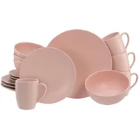 CreaTable CreaTable, 21914, Serie Soft Touch Peach, 16-teiliges Geschirrset