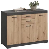 FMD Kommode 120 x 90 x 50 cm Matera / Eiche