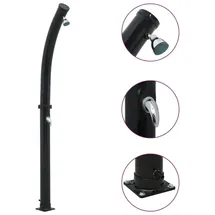 vidaXL Solardusche 214 cm 20 l schwarz 92311