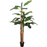 vidaXL Bananenbaum Künstlich 22 Blätter 200 cm Grün