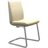 Polsterstuhl STRESSLESS "Laurel", beige (vanilla paloma, chrom matt), B:53cm H:92cm T:59cm, Leder PALOMA: PALOMA ist ein durchgefärbtes Semianilin-Möbelleder mit natürlicher Narbung., Stühle, Polsterstuhl, Low Back, Größe L, mit Beinen aus Stahl in Chrom matt