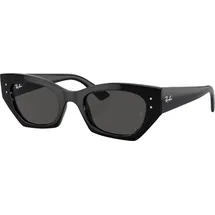 Ray-Ban Rb4430 Sonnenbrille Total Black Dunkelgrau S unregelmäßiges Gestell