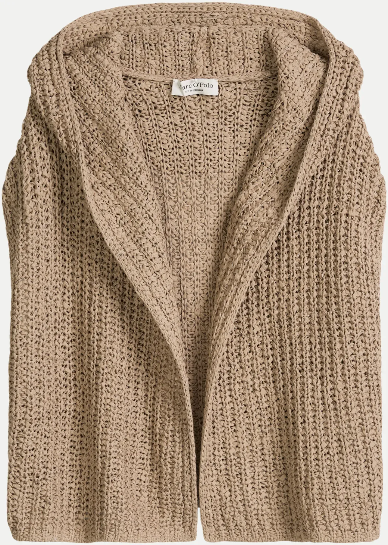Ärmelloser Strick Cardigan Beige M